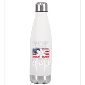 My Favorite EMT Calls Me Dad Proud Dad Fathers Day Stainless Steel Insulated Water Bottle