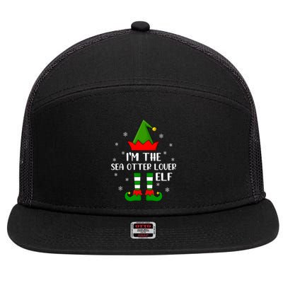 Matching Family Funny I'm The Sea Otter Lover Christmas Gift 7 Panel Mesh Trucker Snapback Hat