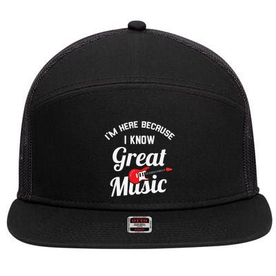 Music Festival Funny Concert Goer Expert 7 Panel Mesh Trucker Snapback Hat