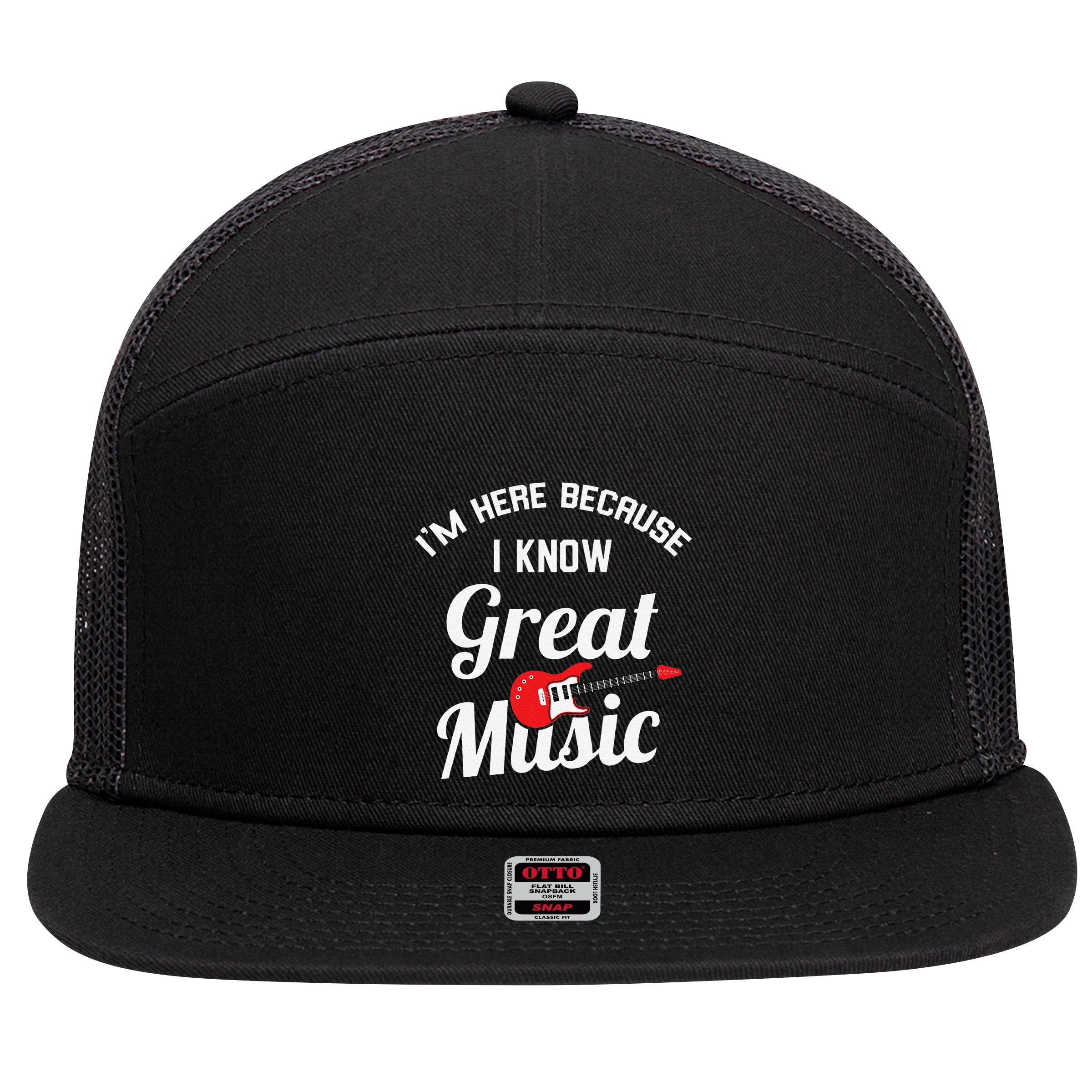 Music Festival Funny Concert Goer Expert 7 Panel Mesh Trucker Snapback Hat