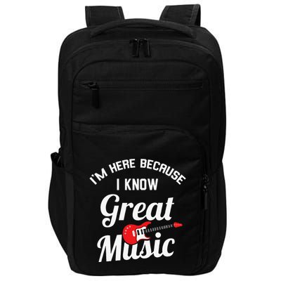 Music Festival Funny Concert Goer Expert Impact Tech Backpack