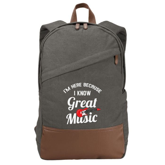 Music Festival Funny Concert Goer Expert Cotton Canvas Backpack
