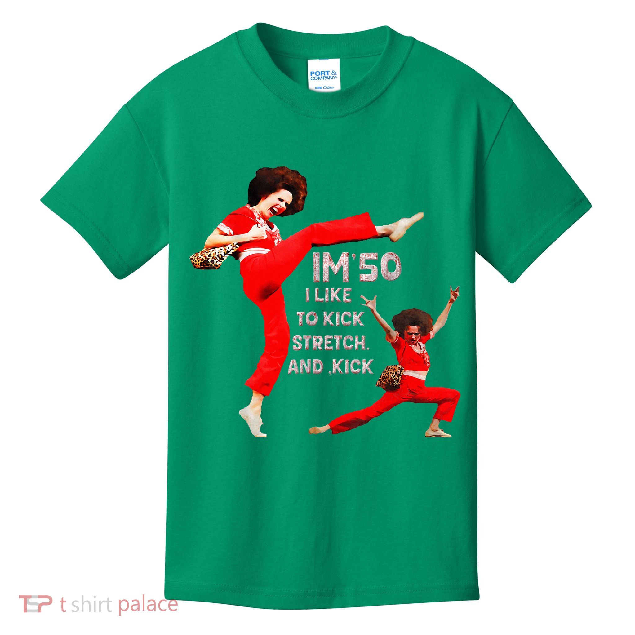 ’M Fifty Fiveoh 50 Funny Sally Kick Lady O’Malley Birthday Kids T-Shirt