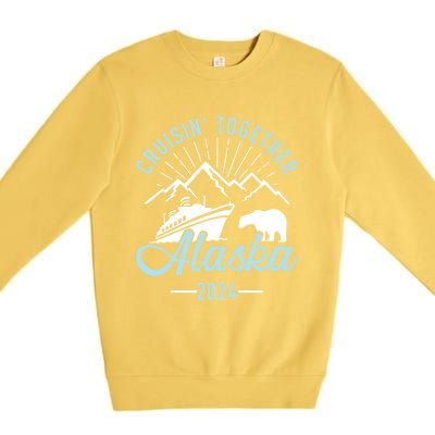 Matching Family Friends And Group Alaska Cruise 2024 Gift Premium Crewneck Sweatshirt