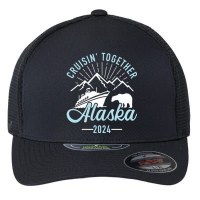 Matching Family Friends And Group Alaska Cruise 2024 Gift Flexfit Unipanel Trucker Cap