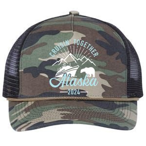 Matching Family Friends And Group Alaska Cruise 2024 Gift Retro Rope Trucker Hat Cap