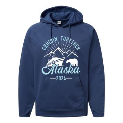 Matching Family Friends And Group Alaska Cruise 2024 Gift Performance Fleece Hoodie