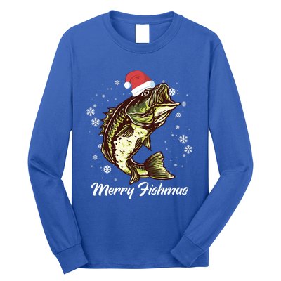 Merry Fishmas Funny Xmas Holidays Christmas Cute Gift Long Sleeve Shirt