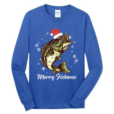 Merry Fishmas Funny Xmas Holidays Christmas Cute Gift Tall Long Sleeve T-Shirt