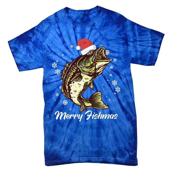 Merry Fishmas Funny Xmas Holidays Christmas Cute Gift Tie-Dye T-Shirt