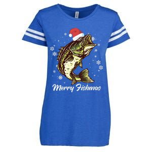 Merry Fishmas Funny Xmas Holidays Christmas Cute Gift Enza Ladies Jersey Football T-Shirt