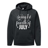 My First Fourth Of July Celebration Performance Fleece Hoodie