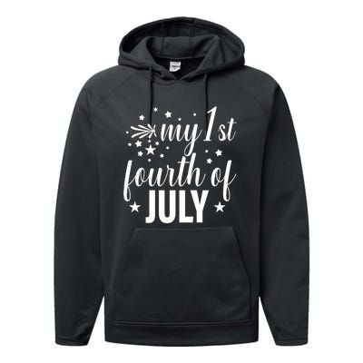 My First Fourth Of July Celebration Performance Fleece Hoodie