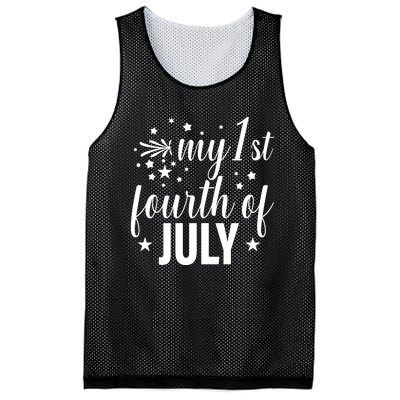 My First Fourth Of July Celebration Mesh Reversible Basketball Jersey Tank