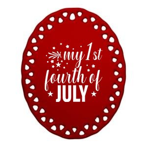 My First Fourth Of July Celebration Ceramic Oval Ornament