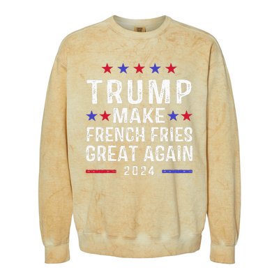 Make French Fries Great Again Trump 2024 Colorblast Crewneck Sweatshirt