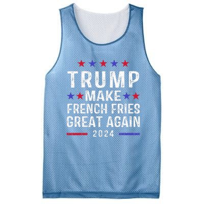 Make French Fries Great Again Trump 2024 Mesh Reversible Basketball Jersey Tank