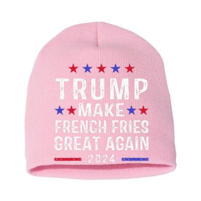 Make French Fries Great Again Trump 2024 Short Acrylic Beanie