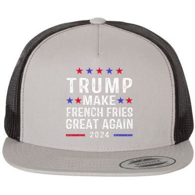 Make French Fries Great Again Trump 2024 Flat Bill Trucker Hat