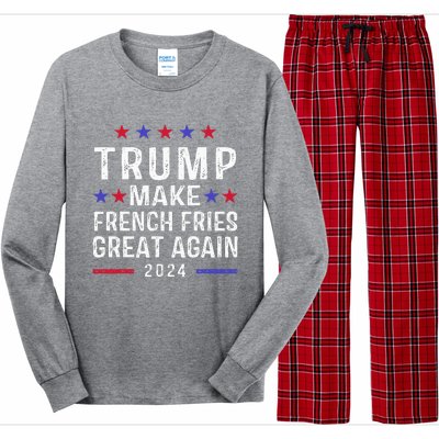 Make French Fries Great Again Trump 2024 Long Sleeve Pajama Set