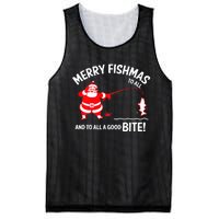 Merry Fishmas Fish Fishing Fisherman Christmas Xmas Mesh Reversible Basketball Jersey Tank