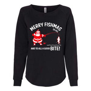 Merry Fishmas Fish Fishing Fisherman Christmas Xmas Womens California Wash Sweatshirt