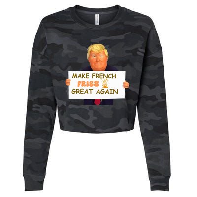 Make French Fries Great Again 2024trump Vance Cropped Pullover Crew