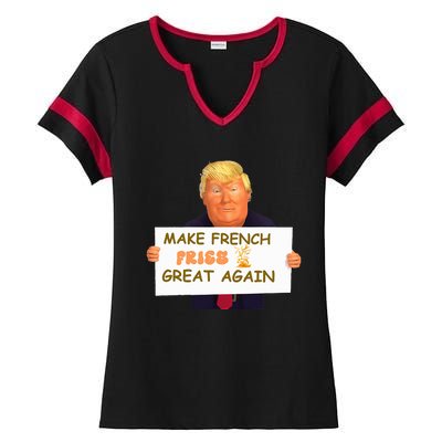 Make French Fries Great Again 2024trump Vance Ladies Halftime Notch Neck Tee