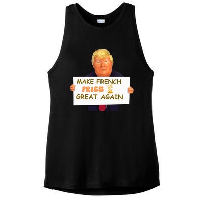 Make French Fries Great Again 2024trump Vance Ladies PosiCharge Tri-Blend Wicking Tank