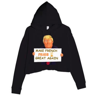 Make French Fries Great Again 2024trump Vance Crop Fleece Hoodie