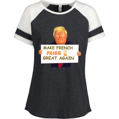 Make French Fries Great Again 2024trump Vance Enza Ladies Jersey Colorblock Tee