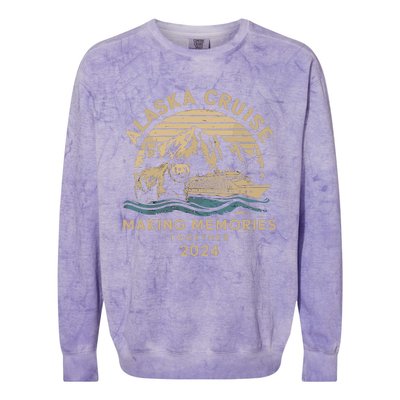 Matching Family Friends And Group Alaska Cruise 2024 Colorblast Crewneck Sweatshirt