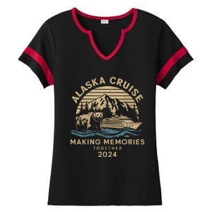 Matching Family Friends And Group Alaska Cruise 2024 Ladies Halftime Notch Neck Tee