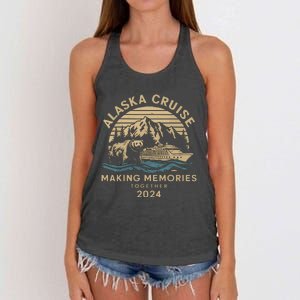 Matching Family Friends And Group Alaska Cruise 2024 Women's Knotted Racerback Tank