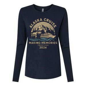 Matching Family Friends And Group Alaska Cruise 2024 Womens Cotton Relaxed Long Sleeve T-Shirt