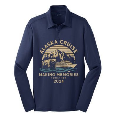 Matching Family Friends And Group Alaska Cruise 2024 Silk Touch Performance Long Sleeve Polo