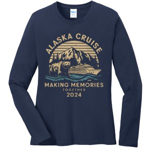 Matching Family Friends And Group Alaska Cruise 2024 Ladies Long Sleeve Shirt