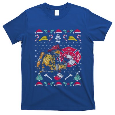 Merry Firefighter Fire Ugly Christmas Meaningful Gift T-Shirt