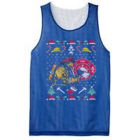 Merry Firefighter Fire Ugly Christmas Meaningful Gift Mesh Reversible Basketball Jersey Tank