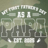 My First Fathers Day As A Papi EST 2025 Expecting New Dad Legacy Tie Dye Trucker Hat