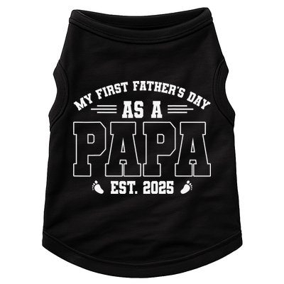 My First Fathers Day As A Papi EST 2025 Expecting New Dad Doggie Tank