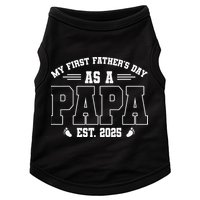 My First Fathers Day As A Papi EST 2025 Expecting New Dad Doggie Tank