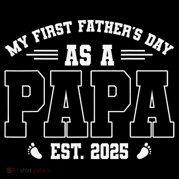 My First Fathers Day As A Papi EST 2025 Expecting New Dad Apron