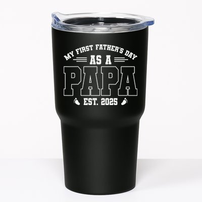 My First Fathers Day As A Papi EST 2025 Expecting New Dad Tumbler