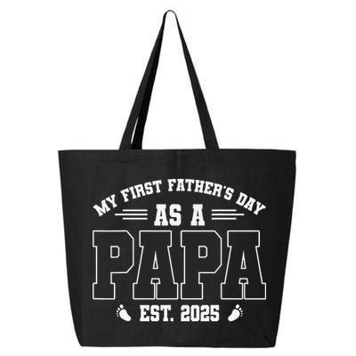 My First Fathers Day As A Papi EST 2025 Expecting New Dad 25L Jumbo Tote
