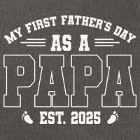 My First Fathers Day As A Papi EST 2025 Expecting New Dad Cotton Canvas Backpack