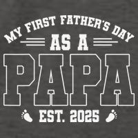 My First Fathers Day As A Papi EST 2025 Expecting New Dad Vector Backpack