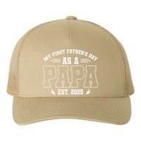 My First Fathers Day As A Papi EST 2025 Expecting New Dad Yupoong Adult 5-Panel Trucker Hat
