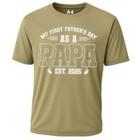My First Fathers Day As A Papi EST 2025 Expecting New Dad Performance Shirt
