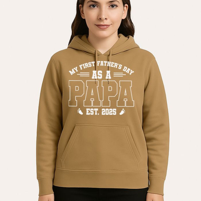 My First Fathers Day As A Papi EST 2025 Expecting New Dad Hoodie